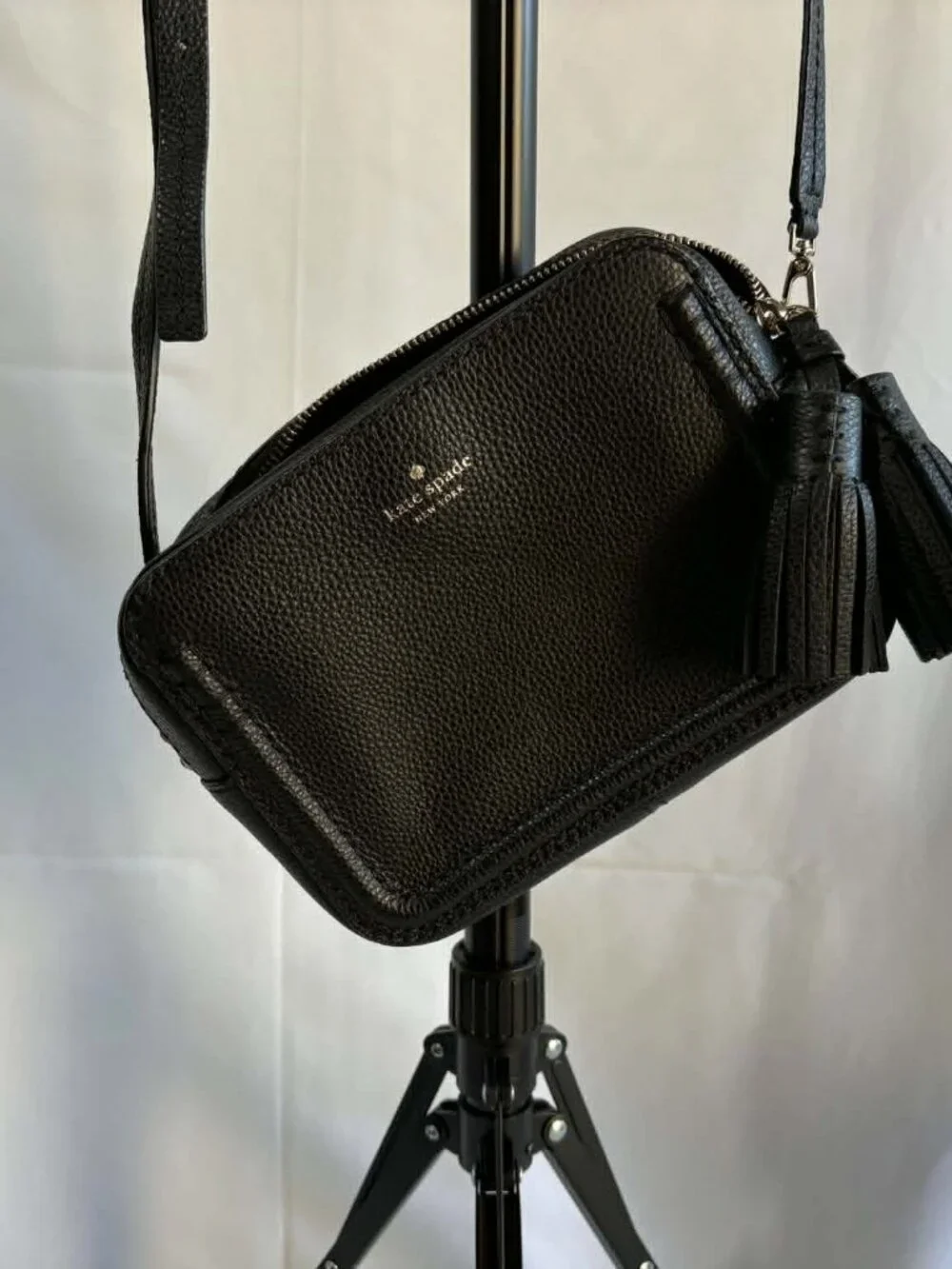 Kate Spade Black Pebbled Leather Crossbody Bag